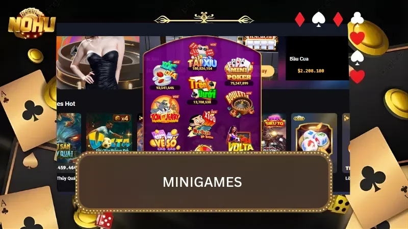 Sảnh minigames dành cho những ai yêu thích sự nhanh chóng và kết quả siêu tốc