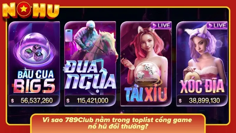 Cổng cược nổi bật với nhiều khu vực game được bố trí rõ ràng