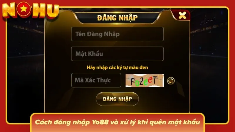 Biểu mẫu đăng nhập hiển thị ô tài khoản cùng tùy chọn khôi phục mật khẩu